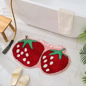 OEM Non-slip Quick-absorbent Plush Microfiber Kids Playroom Bedroom Tufted Bath Mat