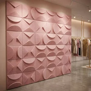 OEM ODM Custom 3D Embossed Felt Acoustic Panels Soundproof Noise Reduction Wall Coverings