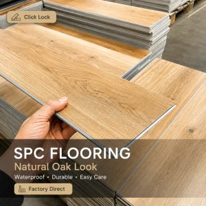 OEM ODM Vinyl Plank Flooring Waterproof Scratch Resistant SPC Flooring for Office Retail Store Hospital