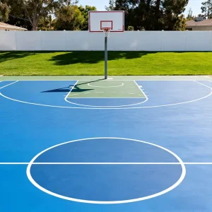 OEM Outdoor Court Construction Eco-Friendly Silicone Pu Sports Vinyl Flooring Customizable