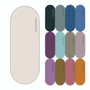 OEM Oval PU Yoga Mat 5mm Extreme Grip Morandi Color Pilates Exercise Mat Home Use Gym Yoga Fitting