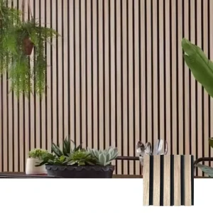 OEM Slat Acoustic Panel Easy Install Sound Absorbing Panel for Studio Interior Acoustic Treatment