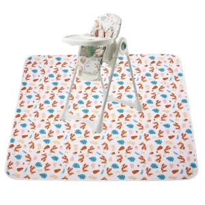 OEM Square Non-Slip Washable Waterproof Baby Splat Mat for Under High Chair