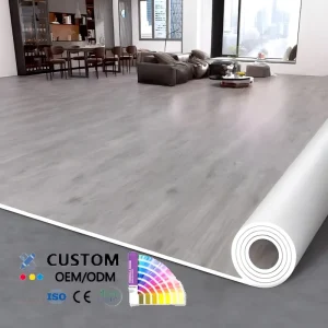 OEM Waterproof Anti-Slip Anti-Bacterial Vinyl Flooring Roll for Indoor High-Traffic Areas