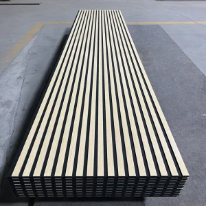 Oak Walnut Wood Slat Acoustic Wall Panels for Office Hotel Home Decoration