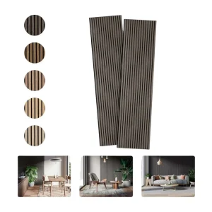 Office Studio Akupanel Oak Wall Soundproofing Panels Wall Acupanel Wood Wall Panels Wooden Slat Acoustics Panel with Black Felt