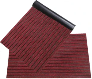 Oil-absorbing Non-slip Foot Pads Stripes Wear-resistant Thick Water-absorbing Door Mat Kitchen Mats