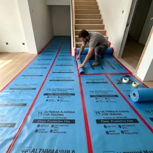 One-Time Use Plastic Floor Protection Pad Durable Water Resistant Easy Installation 2.0mm Thickness for Renovation Floors