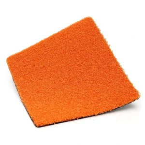 Orange Curved 15mm High-Density PP Golf Turf for Tennis Courts, Badminton, and Gyms