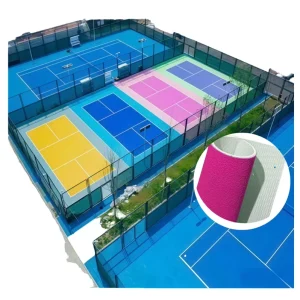 Oulin 2.5mm PVC Acrylic Pickleball Flooring System Indoor Outdoor Use Easy Installation Temporary Vinyl Sports Roll Mat
