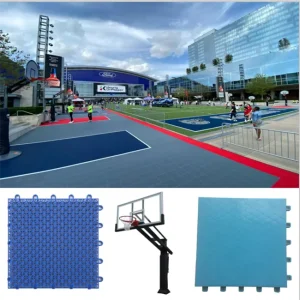 Outdoor 100% PP Material Portable Interlocking Flooring for Multi Use Basketball Court