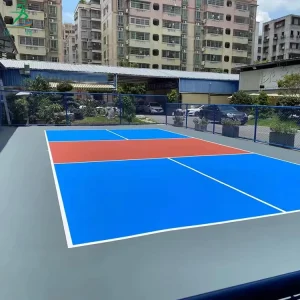 Outdoor Acrylic Tennis Pickleball Court System Weatherproof Eco Friendly Shock Absorption Easy Maintenance