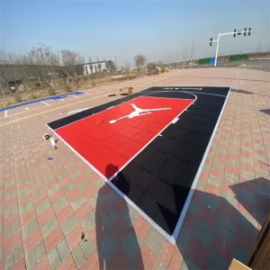 Outdoor Basketball Court 400 Pieces For 20 X 20 Feet Area Customized Anti Slip Floor Paint For The Basketball Court