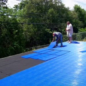 Outdoor Basketball Court Eco Friendly PP Material Interlocking Tiles Plastic Sports Floor