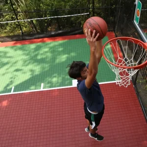Outdoor Basketball Court Sports Flooring Interlocking Sport Tiles E co Friendly PP Material Easy Installation Custom Logo Color