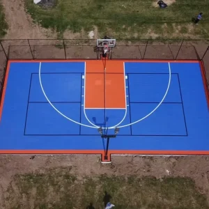 Outdoor Basketball Training Mat, PP Plastic Sports Flooring with Click Installation