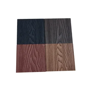 Outdoor Deck WPC Material Wood Flooring Plastic Composite Decking Board 3D Deep Embossed Decking