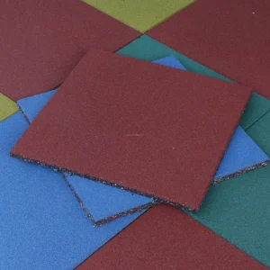 Outdoor EPDM Rubber Floor Mat for School Playground Thickened Square Anti Slip Eco Friendly Durable Rubber Flooring Tile