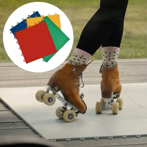 Outdoor Floorball Field Hockey Sports Flooring Tile Eco-Friendly PP Plastic Easy Installation Roller Skate Park Flooring