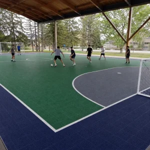Outdoor Futsal Court Tiles Anti Slip PP Interlocking Sports Flooring with Fast Drainage