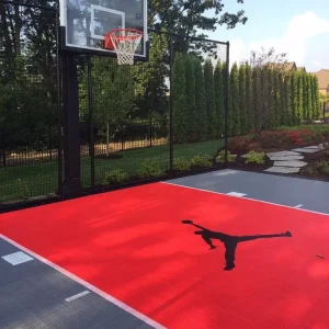 Outdoor Half Basketball Court Modular Interlocking Backyard Basketball Court Flooring