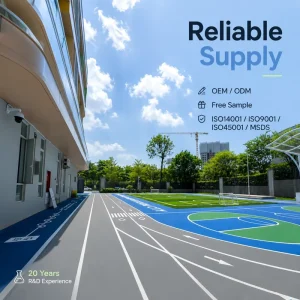 Outdoor Home Sports Court Surface Good Bounce High Elasticity Runway and Basketball Badminton Volleyball Court