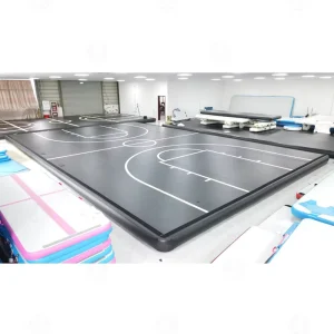 Outdoor Indoor Basketball Court Flooring Inflatable Basketball Court Air Track Trampoline Big Air Track Tumbling Mat