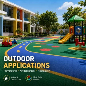 Outdoor Interlocking Anti-Slip PP Sports Flooring Tiles for Basketball Courts and Playgrounds