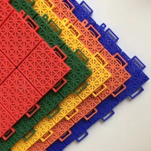 Outdoor Interlocking Badminton Court Flooring Plastic Grid PP Tiles