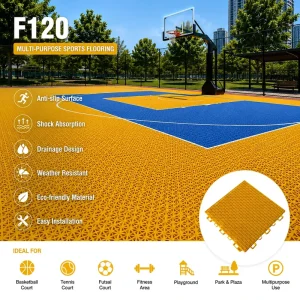 Outdoor Interlocking Floor Tiles Waterproof Sports Flooring for Kindergarten Playground and Garden Floor
