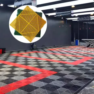 Outdoor Interlocking PP Plastic Floor Tiles Removable Modular Garage Car Showroom Flooring