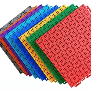 Outdoor Interlocking PP Plastic Sports Flooring 10mm Thick Soft Anti slip for Basketball Soccer Volleyball Courts