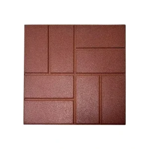 Outdoor Interlocking Rubber Floor Tiles – Non-Slip Weather Resistant Shock Absorption 50x50cm for Multi-Sport Outdoor Use