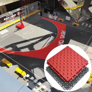 Outdoor Interlocking Vinyl Rubber PVC PP Sports Pickleball Half Basketball Court Floor Tiles