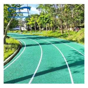 Outdoor Jogging Track with SBR EPDM Rubber Granules, Synthetic Sports Flooring for Parks and Community Fitness Trails