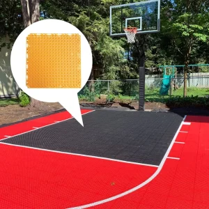 Outdoor Mini Half Basketball Court Backyard Basketball Court Mini Basketball Court Flooring 20 Feet