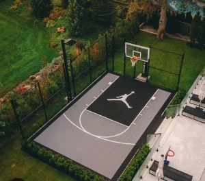 Outdoor Modular Basketball Mini & Half Court with Custom Colors and Logo