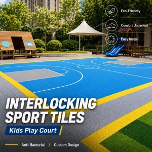 Outdoor Modular Interlocking Half Basketball Court Flooring