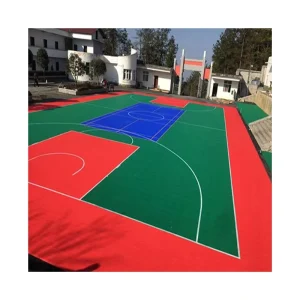 Outdoor Multi Sport Court Flooring Waterproof PP Plastic Tiles with Artificial Grass for Basketball Tennis Pickle Ball