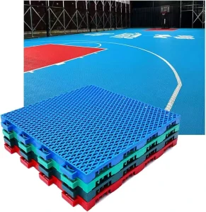 Outdoor Multi-Sport Court Plastic Flooring Tiles for Basketball, PP Material