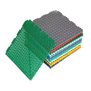Outdoor PP Interlocking Plastic Floor Tiles Basketball Courts Rubber Flooring