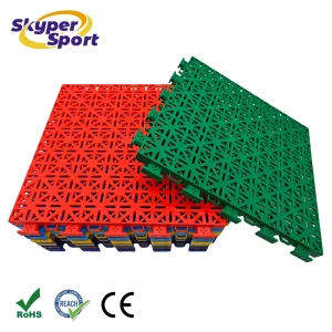 Outdoor PP Modular Interlocking Multi-Sport Flooring Tiles for Backyard Basketball Courts
