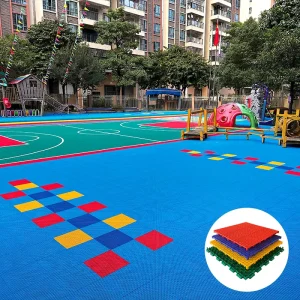 Outdoor PP Portable Interlocking Anti-Slip Basketball Floor Tiles for Sports Courts