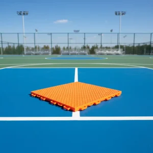Outdoor PP Sports Flooring Interlocking Square Tiles Fireproof Anti-Slip Waterproof Drainage