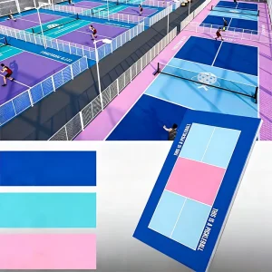 Outdoor PVC Pickleball Court Flooring Roll Acrylic Sports Flooring UV Resistant Anti Slip