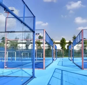 Outdoor Panoramic Padel Court Complete Kit Tempered Glass Powder Coat Finish UV Resistant Turf Optional LED Light Outdoor Sports