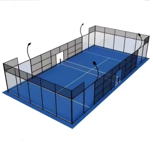 Outdoor Panoramic Padel Court Tennis Court Construction
