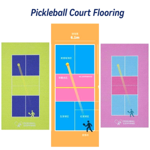 Outdoor Pickleball Court PVC Flooring Weather Resistant Plastic Sports Flooring