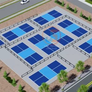 Outdoor Portable Pickleball, Padel, and Basketball Court Flooring, PP/PVC Floor Roll