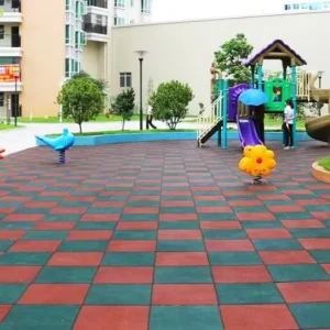 Outdoor Rubber Floor Mat Kindergarten Thickened Floor Tile Playground Outdoor Square Non Slip Rubber Floor